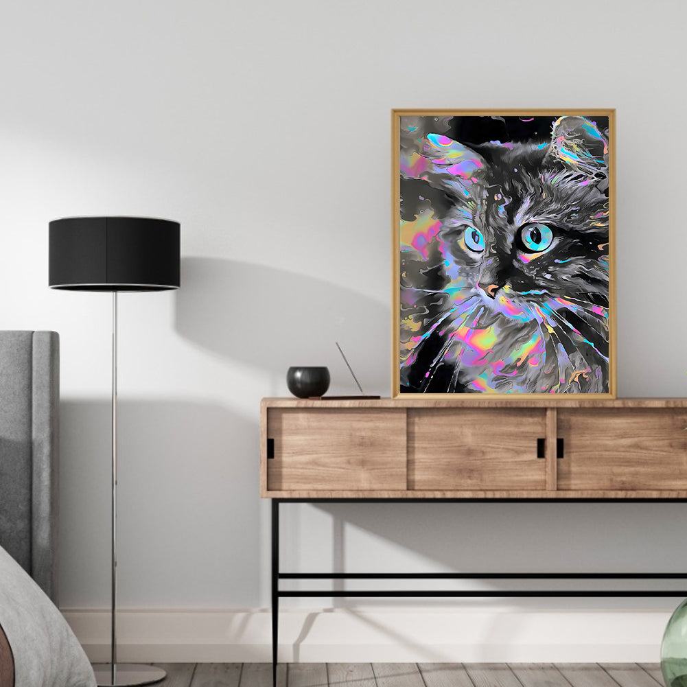 Cat - Full Round Drill Diamond Painting 30*40CM