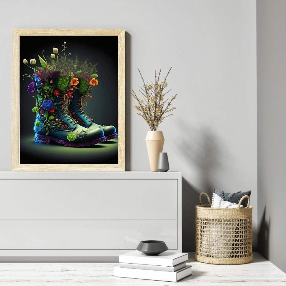 Bouquet Boots - Full Round Drill Diamond Painting 30*40CM