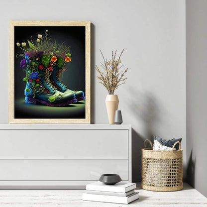 Bouquet Boots - Full Round Drill Diamond Painting 30*40CM