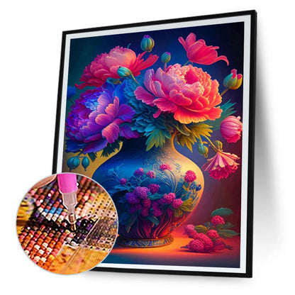 Bouquet Flowers - Full Round Drill Diamond Painting 30*40CM