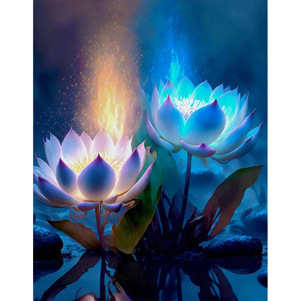 Lotus - Full Round Drill Diamond Painting 30*40CM