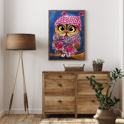 Owl - Full Round Drill Diamond Painting 30*40CM
