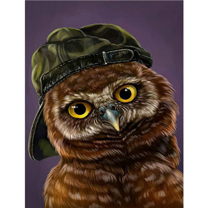 Owl - Full Round Drill Diamond Painting 30*40CM