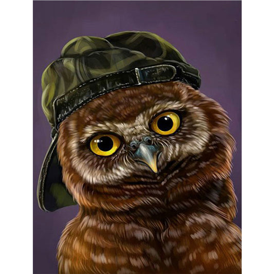Owl - Full Round Drill Diamond Painting 30*40CM