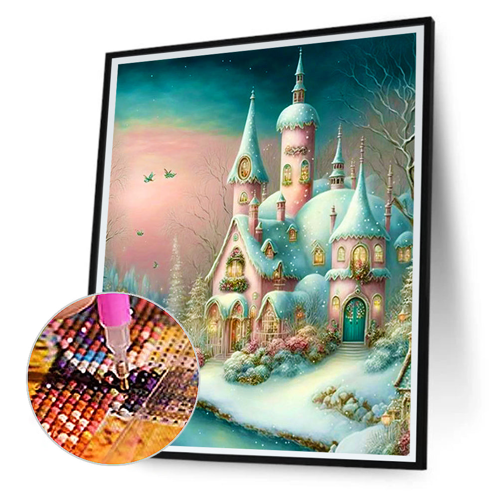 Snow Castle - Full Round Drill Diamond Painting 30*40CM