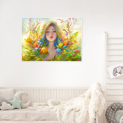 Flower Bush Beauty - Full Round Drill Diamond Painting 40*30CM