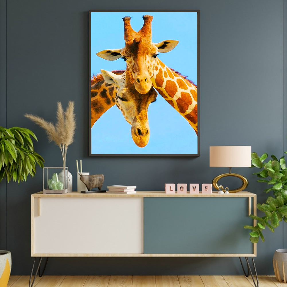 Colorful Giraffe - Full Round Drill Diamond Painting 30*40CM