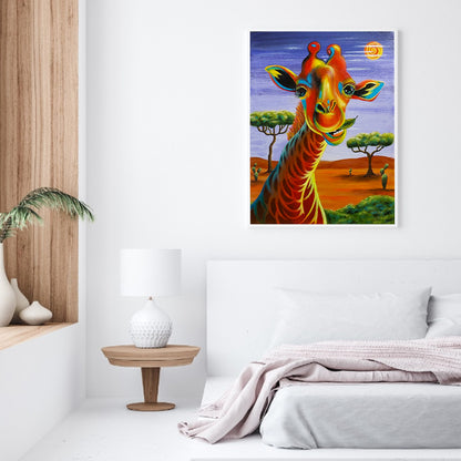 Colorful Giraffe - Full Round Drill Diamond Painting 30*40CM