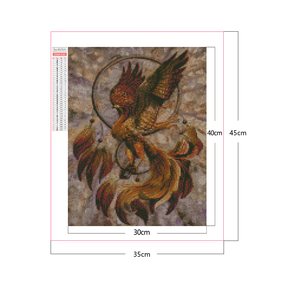Phoenix Dream Catcher - Full Square Drill Diamond Painting 30*40CM