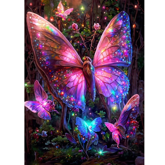 Dream Butterfly - Full Square Drill Diamond Painting 30*40CM