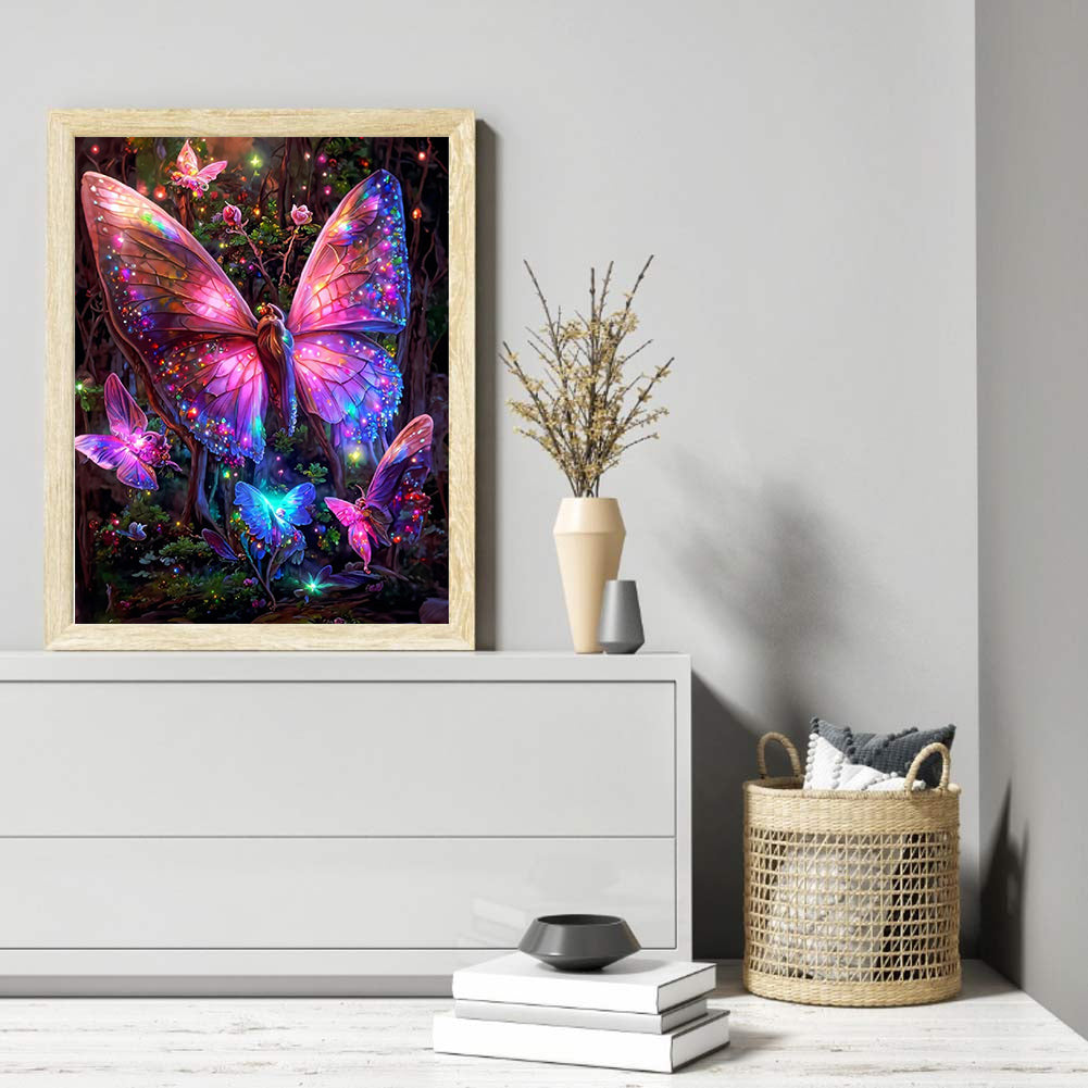 Dream Butterfly - Full Square Drill Diamond Painting 30*40CM