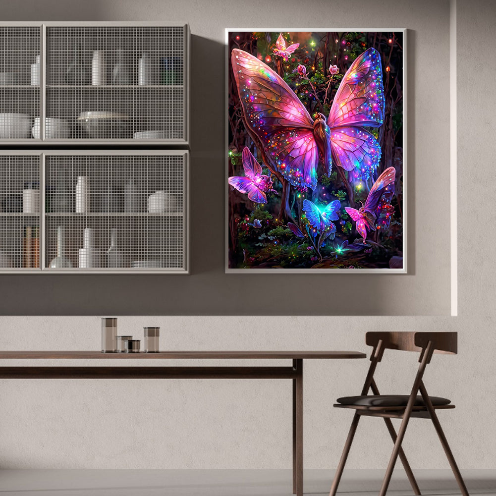 Dream Butterfly - Full Square Drill Diamond Painting 30*40CM