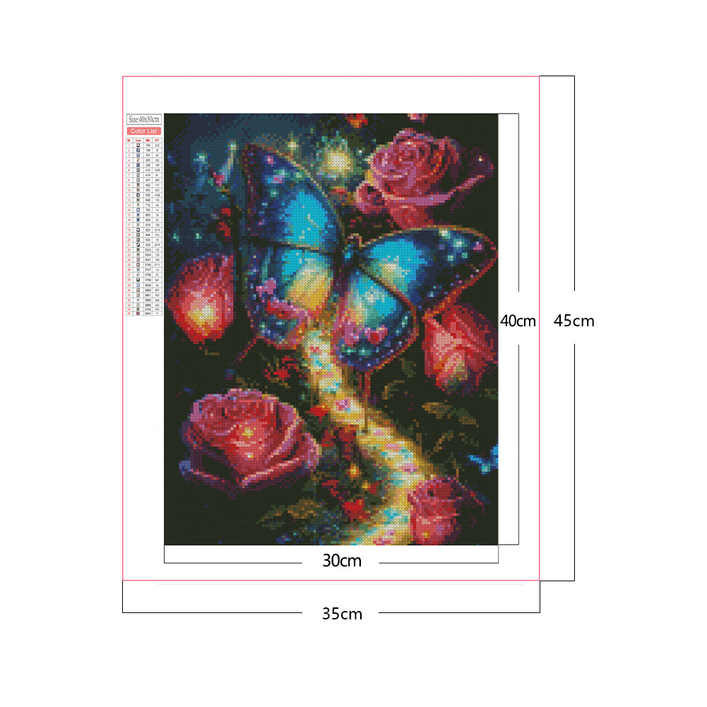 Dream Butterfly - Full Square Drill Diamond Painting 30*40CM