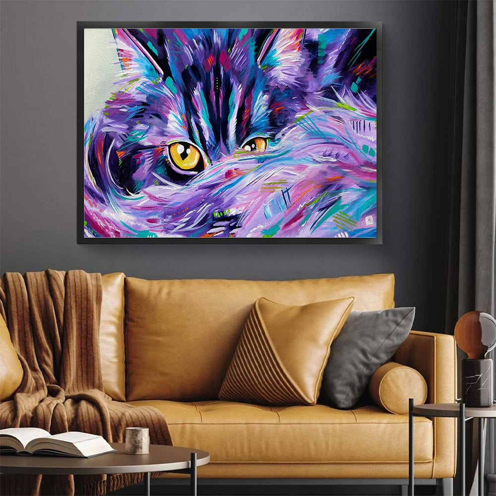 Colorful Cat - Full Square Drill Diamond Painting 50*30CM