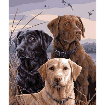Dog In The Reeds - Full Square Drill Diamond Painting 50*60CM