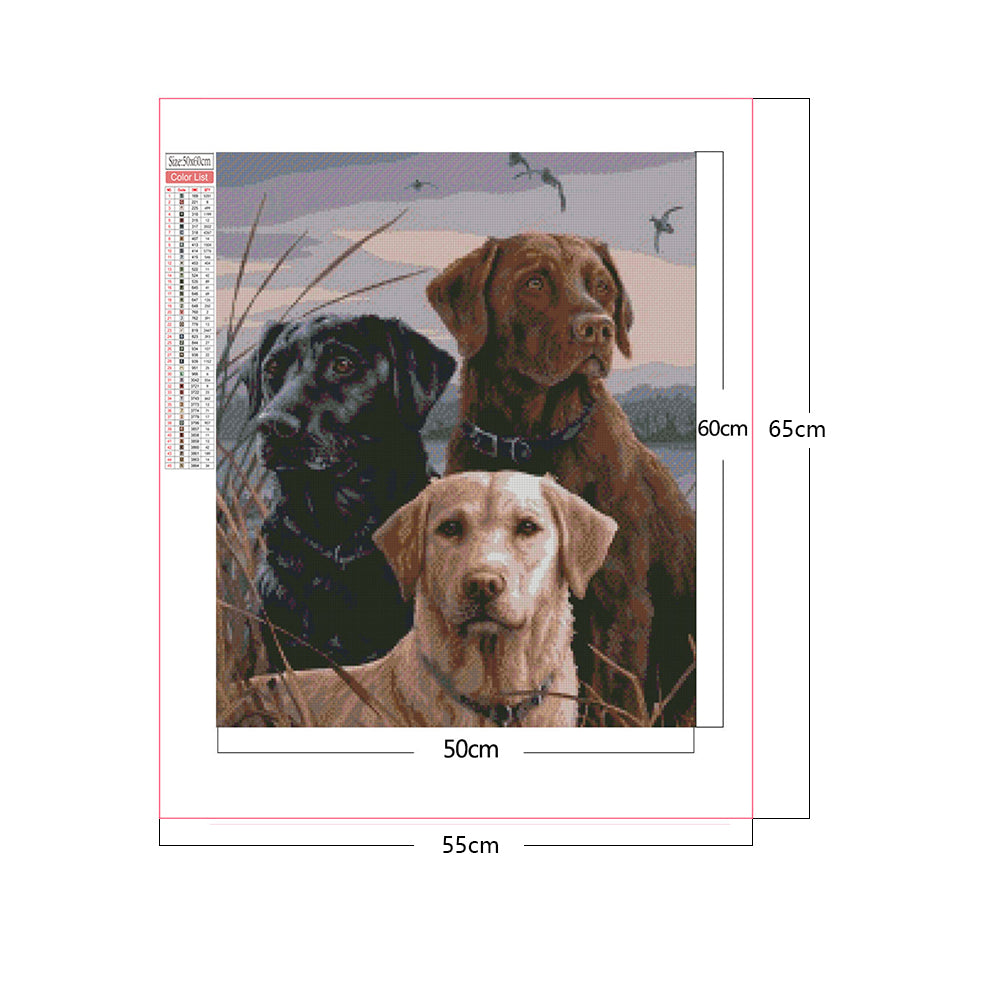 Dog In The Reeds - Full Square Drill Diamond Painting 50*60CM