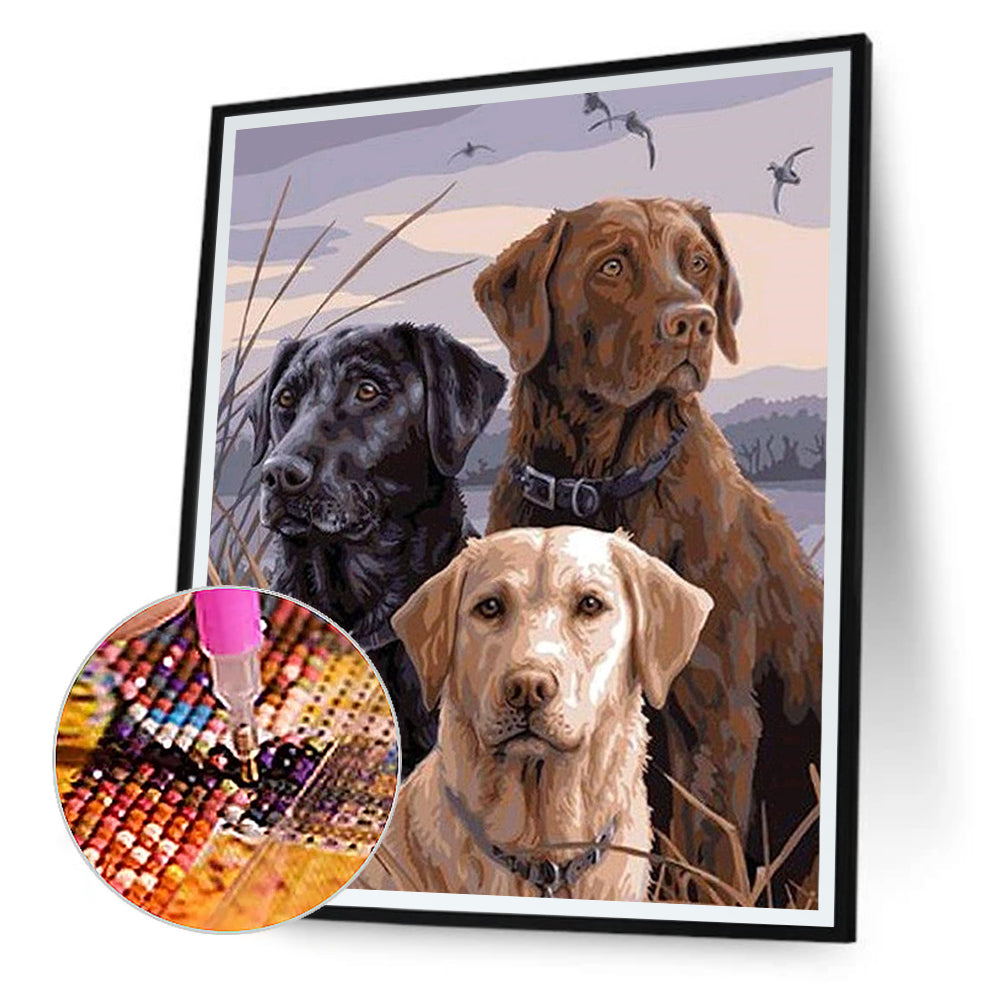 Dog In The Reeds - Full Square Drill Diamond Painting 50*60CM