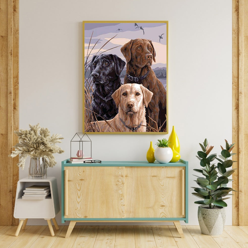 Dog In The Reeds - Full Square Drill Diamond Painting 50*60CM