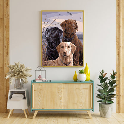 Dog In The Reeds - Full Square Drill Diamond Painting 50*60CM