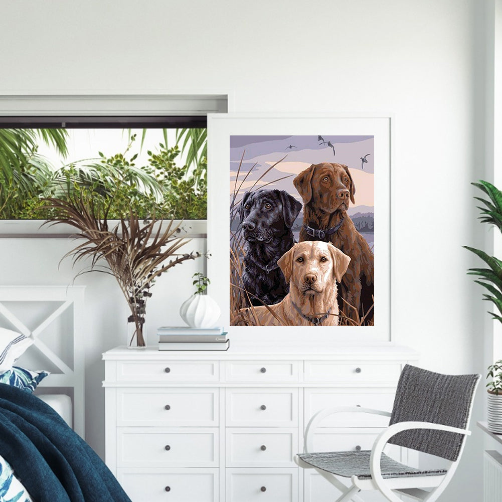 Dog In The Reeds - Full Square Drill Diamond Painting 50*60CM