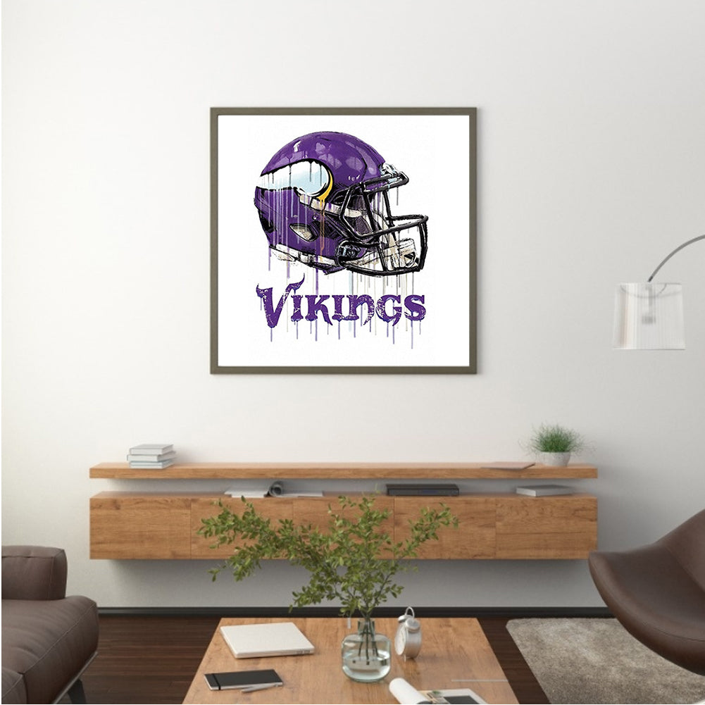 Minnesota Vikings Football Team - Full Round Drill Diamond Painting 40*40CM