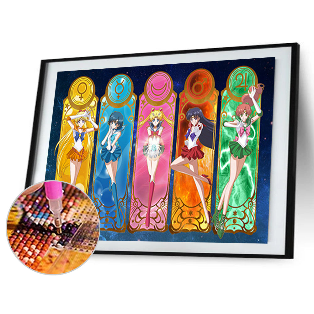 Sailor Moon - Full Round Drill Diamond Painting 60*40CM