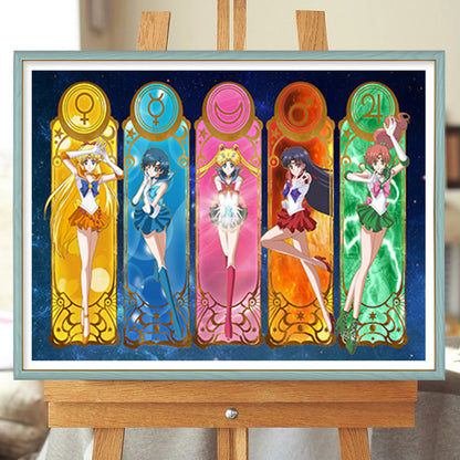 Sailor Moon - Full Round Drill Diamond Painting 60*40CM