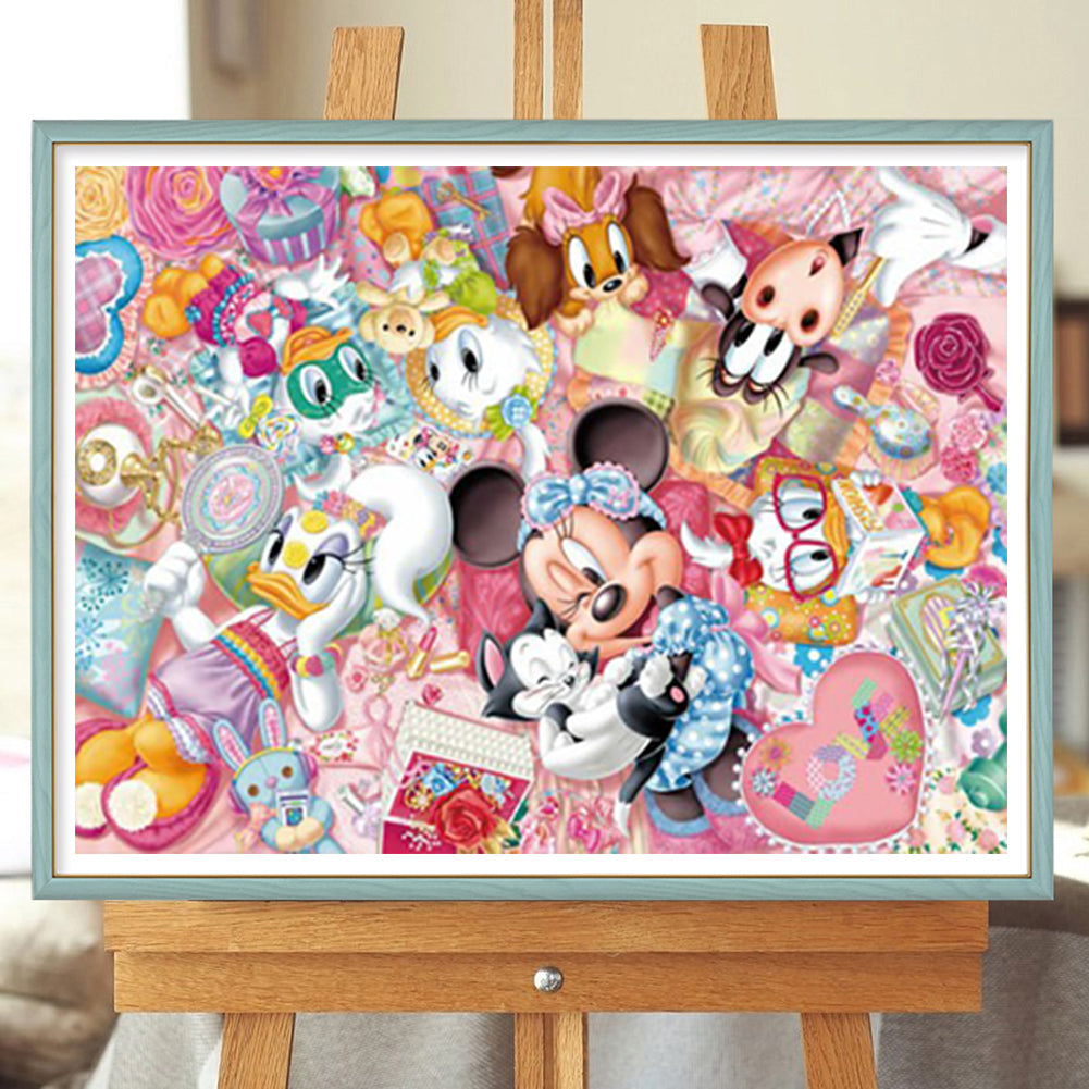 Disney Mickey Minnie - Full Round Drill Diamond Painting 40*30CM