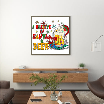 Santa Claus Cartoon - Full Round Drill Diamond Painting 40*40CM