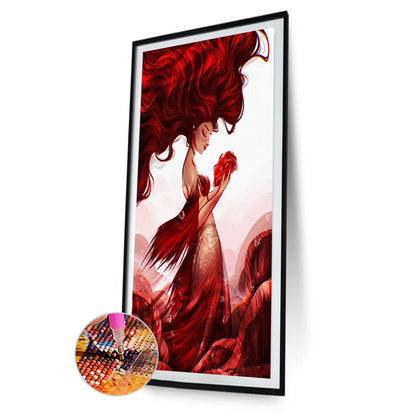 Redhead Girl - Full Round Drill Diamond Painting 40*60CM