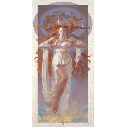 Art Nouveau Female Portrait - Full Round Drill Diamond Painting 40*100CM