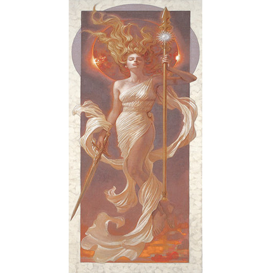 Art Nouveau Female Portrait - Full Round Drill Diamond Painting 40*100CM
