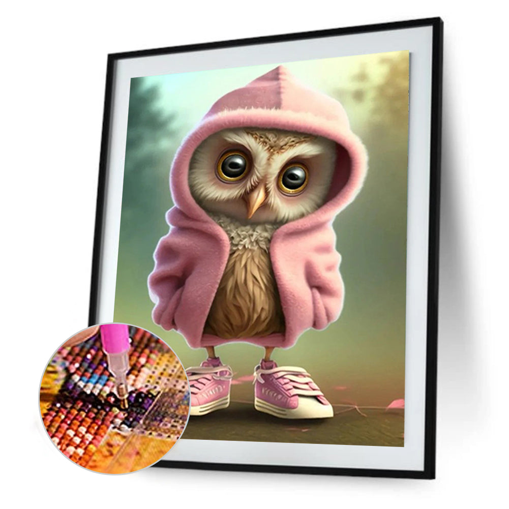 Cartoon Owl - Full Square Drill Diamond Painting 30*40CM