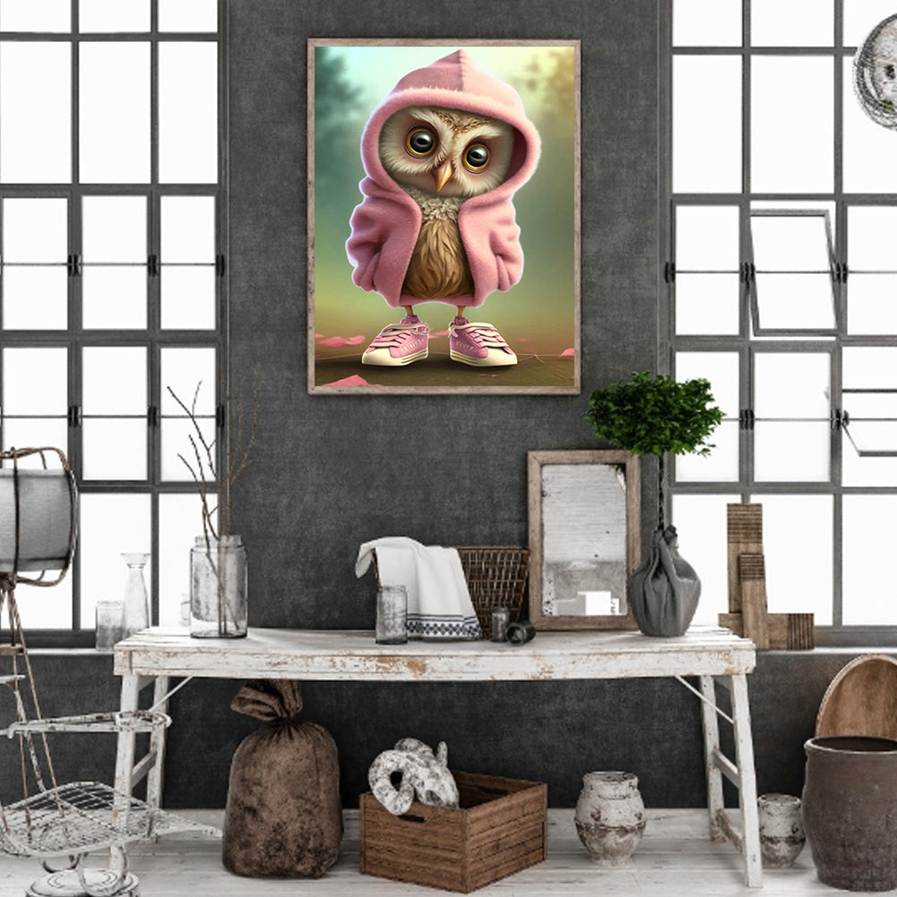 Cartoon Owl - Full Square Drill Diamond Painting 30*40CM