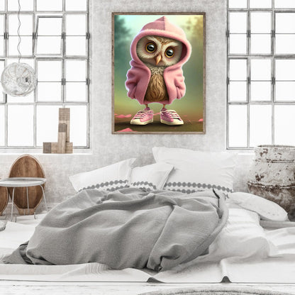 Cartoon Owl - Full Square Drill Diamond Painting 30*40CM