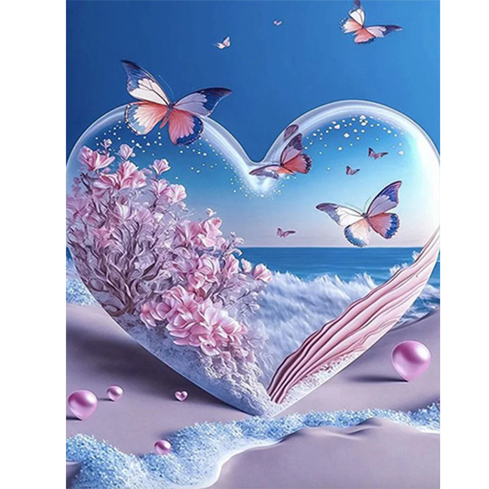 Seaside Butterfly - Full Square Drill Diamond Painting 30*40CM