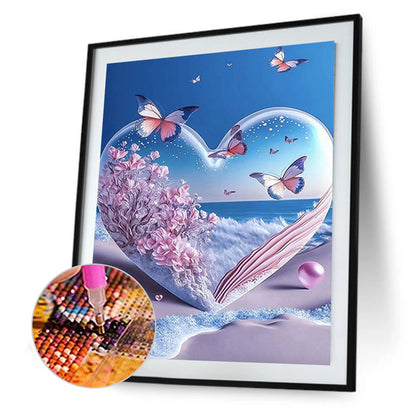 Seaside Butterfly - Full Square Drill Diamond Painting 30*40CM