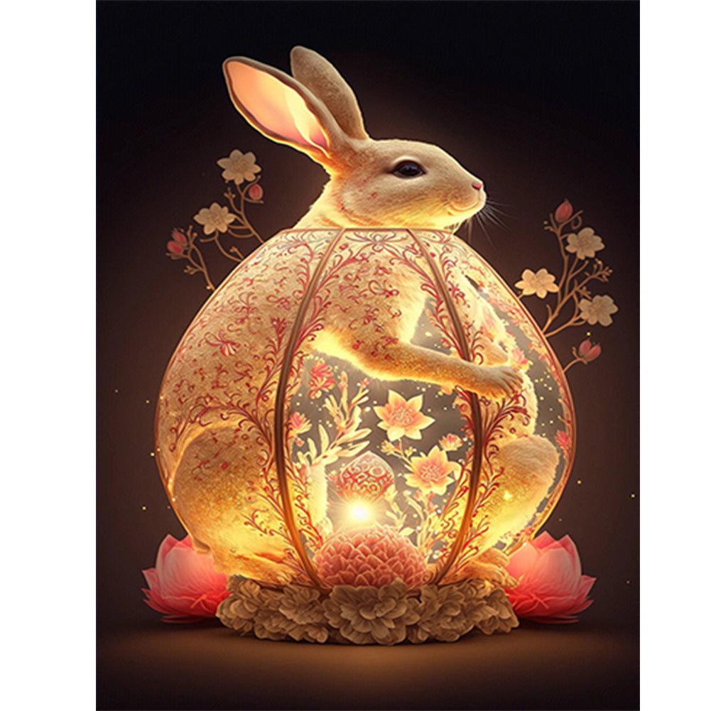 Dream Auspicious Rabbit - Full Round Drill Diamond Painting 30*40CM