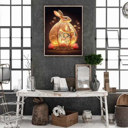 Dream Auspicious Rabbit - Full Round Drill Diamond Painting 30*40CM