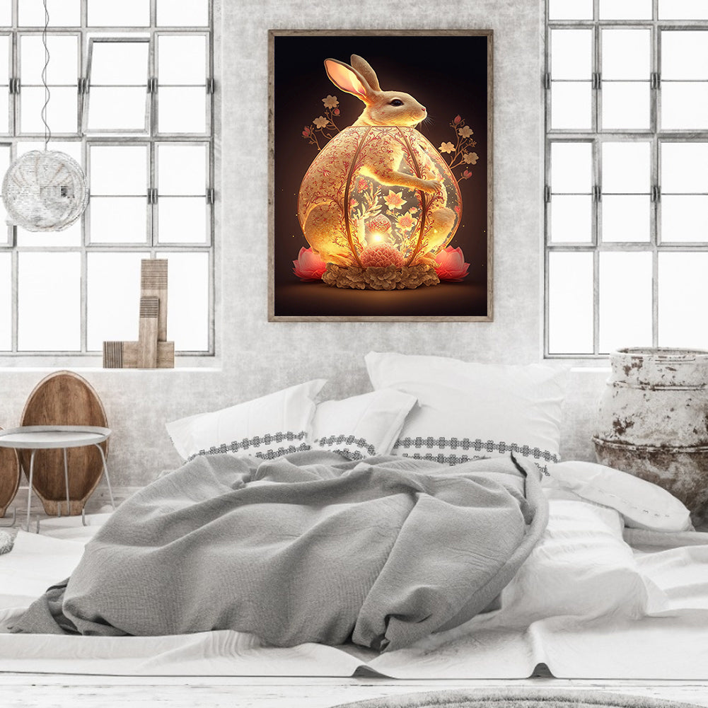 Dream Auspicious Rabbit - Full Round Drill Diamond Painting 30*40CM