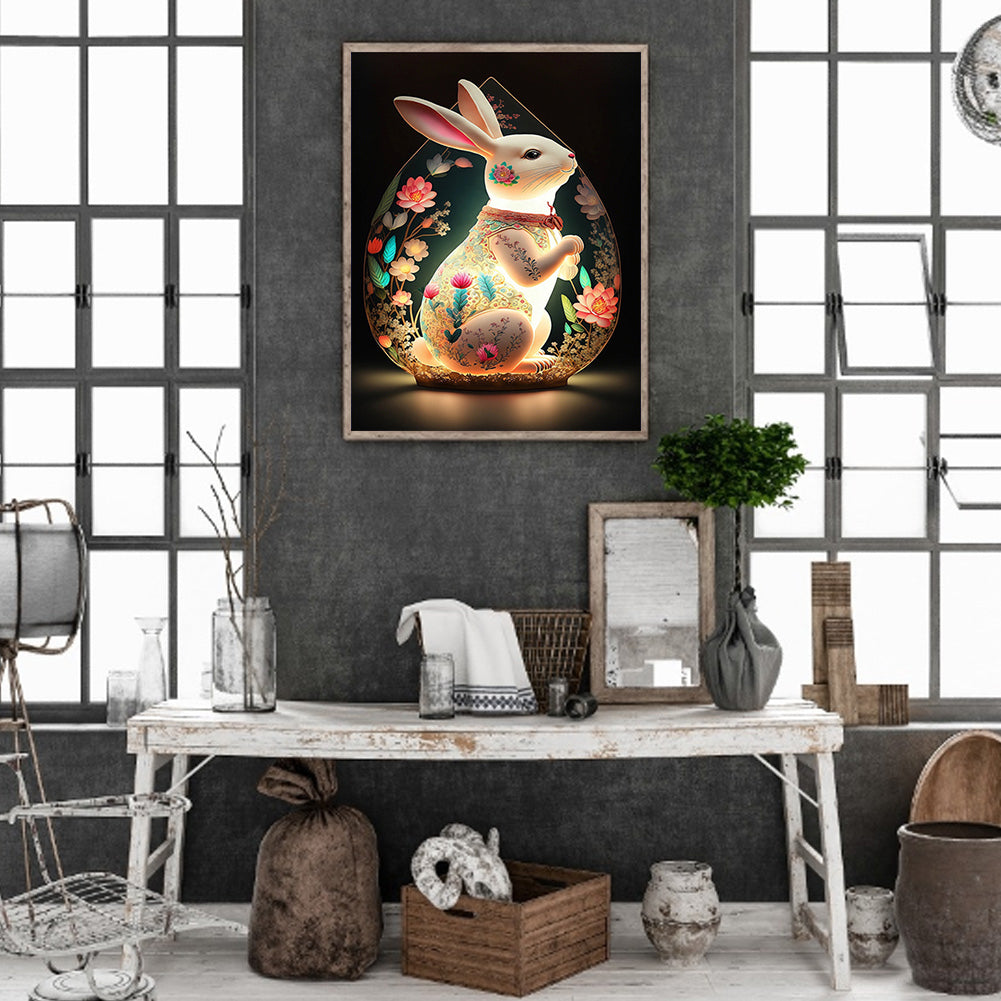 Dream Auspicious Rabbit - Full Round Drill Diamond Painting 30*40CM