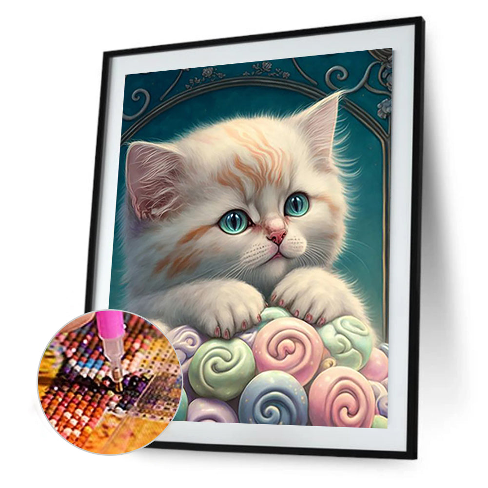 Candy Kitten - Full Round Drill Diamond Painting 30*40CM