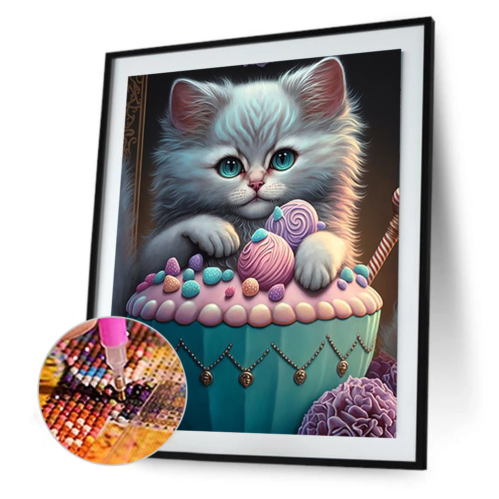 Candy Kitten - Full Round Drill Diamond Painting 30*40CM