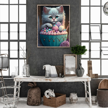 Candy Kitten - Full Round Drill Diamond Painting 30*40CM