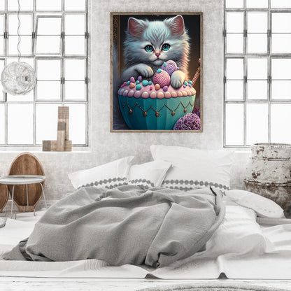 Candy Kitten - Full Round Drill Diamond Painting 30*40CM