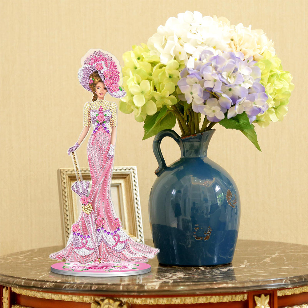 DIY Diamonds Painting Ornaments Handmade Elegant Lady Art Crafts Home Decoration