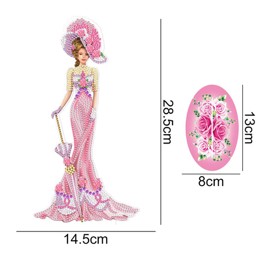 DIY Diamonds Painting Ornaments Handmade Elegant Lady Art Crafts Home Decoration