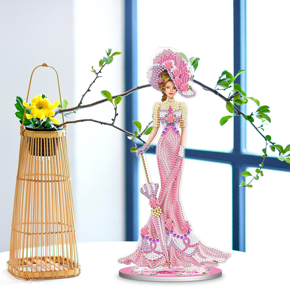 DIY Diamonds Painting Ornaments Handmade Elegant Lady Art Crafts Home Decoration