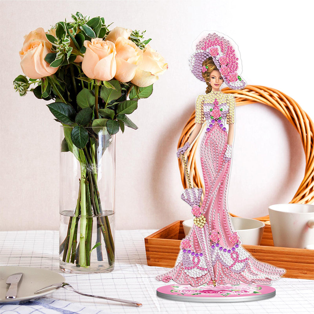 DIY Diamonds Painting Ornaments Handmade Elegant Lady Art Crafts Home Decoration