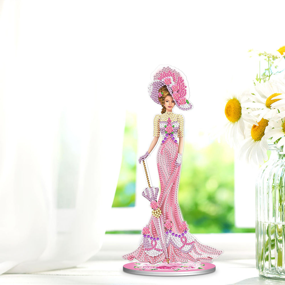 DIY Diamonds Painting Ornaments Handmade Elegant Lady Art Crafts Home Decoration
